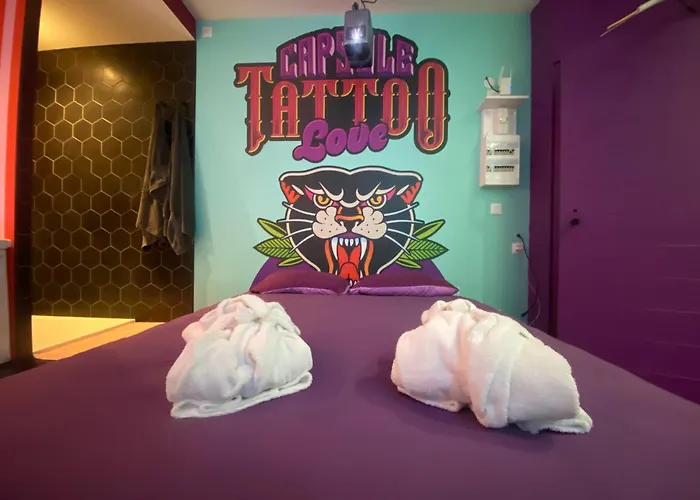 Appartement Capsule Tattoo - Balnéo - Playstation 5 - écran Géant Douai